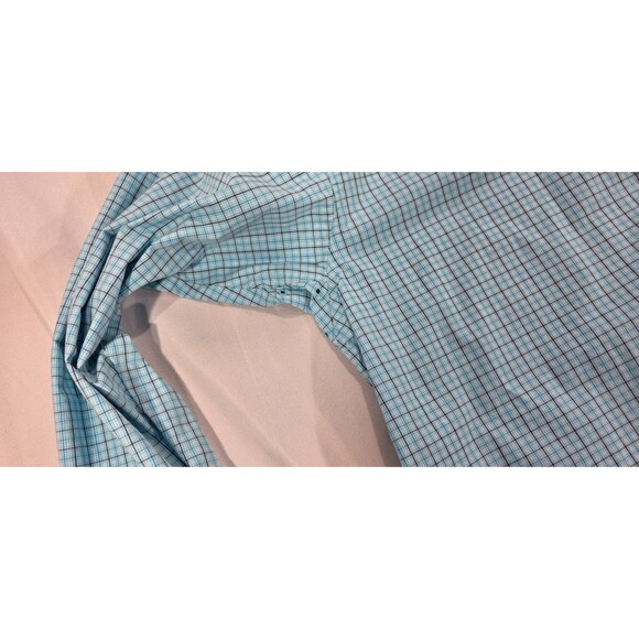 Ariat Mens Pro Series Shirt Long Sleeve Button Down Vented Blue Plaid Western XL - Picture 12 of 14